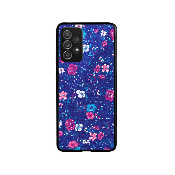 

DailyObjects Blue Marble Flowers Glass Case Cover For Samsung Galaxy A73
