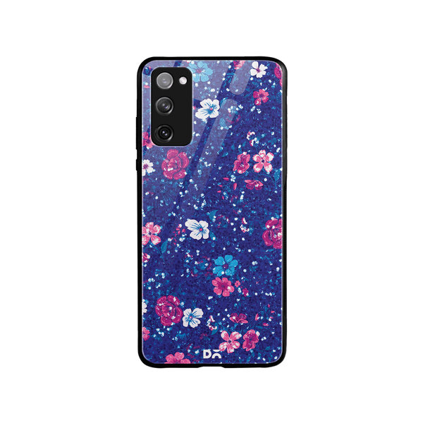 

DailyObjects Blue Marble Flowers Glass Case Cover For Samsung Galaxy S20 FE