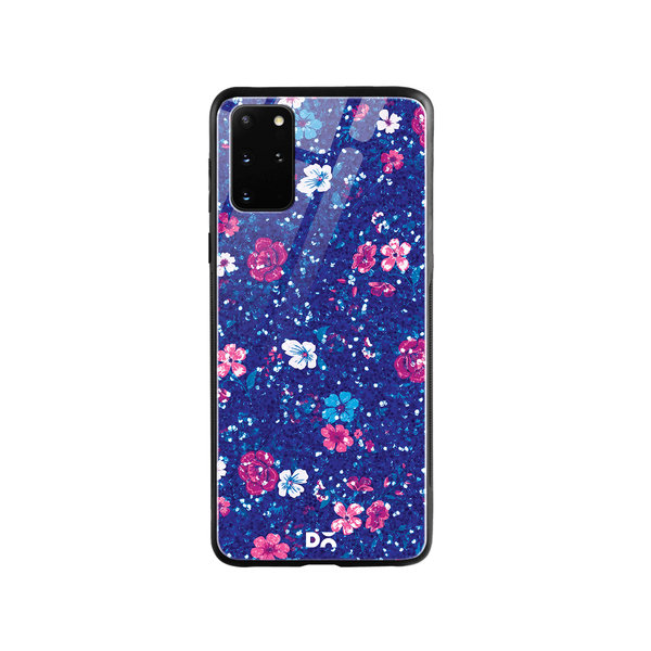 

DailyObjects Blue Marble Flowers Glass Case Cover For Samsung Galaxy S20 Plus
