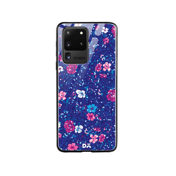 

DailyObjects Blue Marble Flowers Glass Case Cover For Samsung Galaxy S20 Ultra