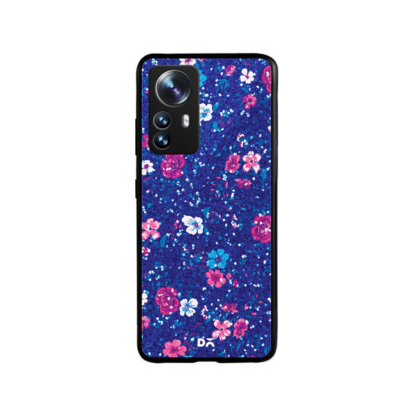 

DailyObjects Blue Marble Flowers Glass Case Cover For Xiaomi 12 Pro