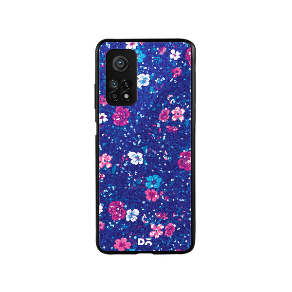 

DailyObjects Blue Marble Flowers Glass Case Cover For Xiaomi Mi 10T