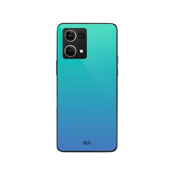 

DailyObjects Blue Ocean Gradient Glass Case Cover For Oppo Reno 7