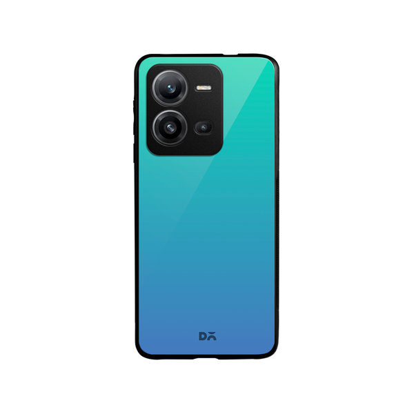 

DailyObjects Blue Ocean Gradient Glass Case Cover For Vivo V25