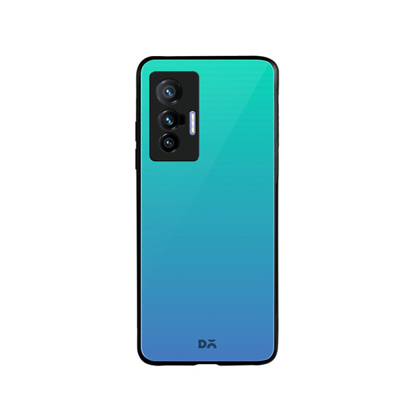 

DailyObjects Blue Ocean Gradient Glass Case Cover For Vivo X70
