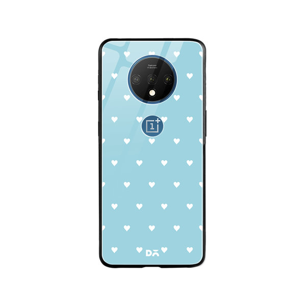 

DailyObjects Blue Water Hearts Glass Case Cover For OnePlus 7T