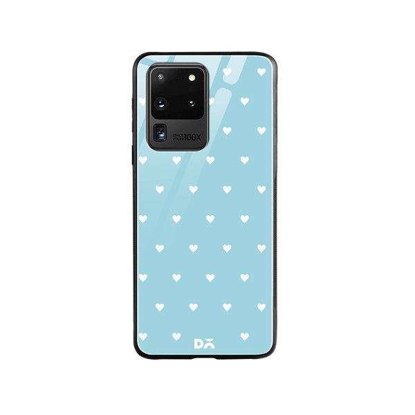 

DailyObjects Blue Water Hearts Glass Case Cover For Samsung Galaxy S20 Ultra