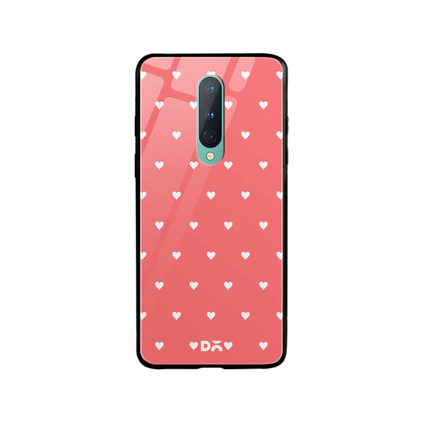 

DailyObjects Blush Hearts Glass Case Cover For OnePlus 8
