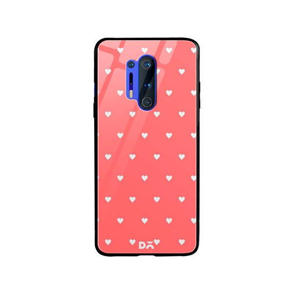 

DailyObjects Blush Hearts Glass Case Cover For OnePlus 8 Pro