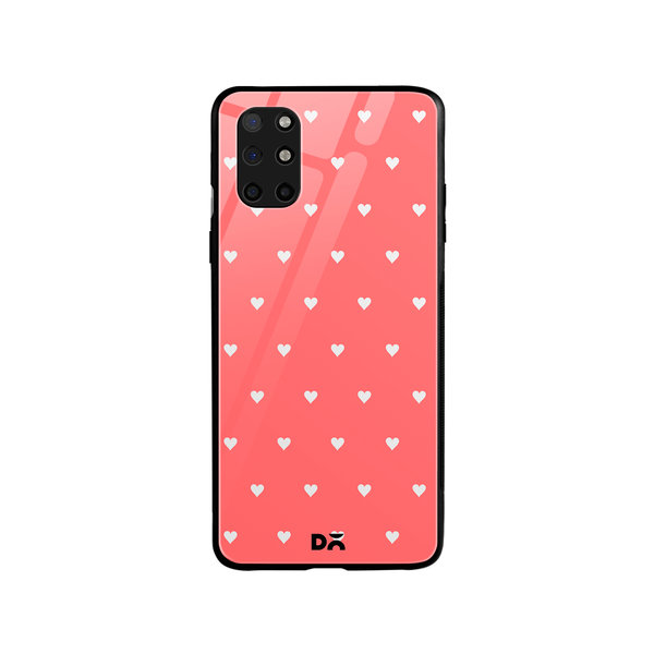 

DailyObjects Blush Hearts Glass Case Cover For OnePlus 8T