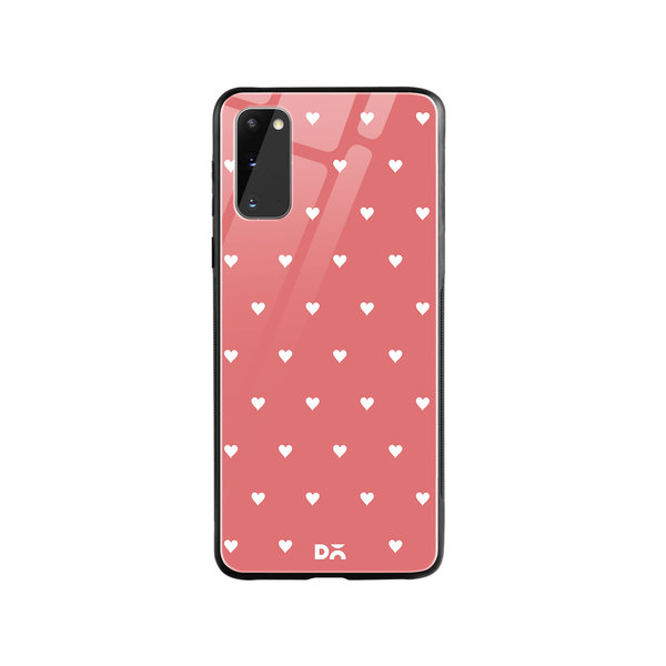 

DailyObjects Blush Hearts Glass Case Cover For Samsung Galaxy S20