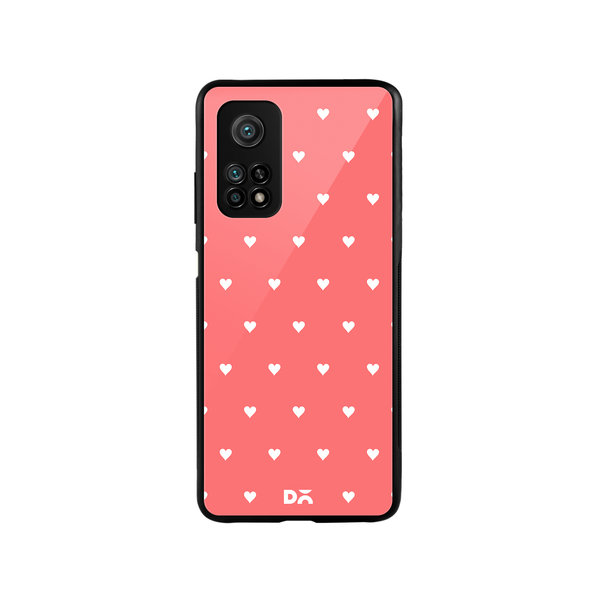 

DailyObjects Blush Hearts Glass Case Cover For Xiaomi Mi 10T