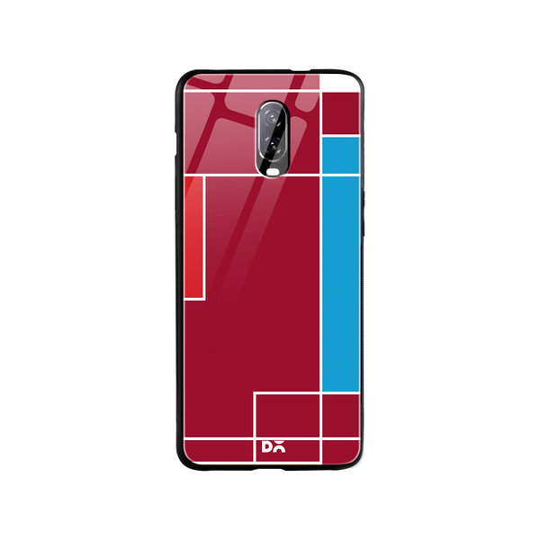 

DailyObjects Brick Red Blocks Glass Case Cover For OnePlus 7