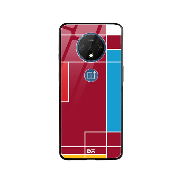 

DailyObjects Brick Red Blocks Glass Case Cover For OnePlus 7T