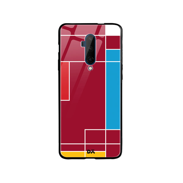 

DailyObjects Brick Red Blocks Glass Case Cover For OnePlus 7T Pro