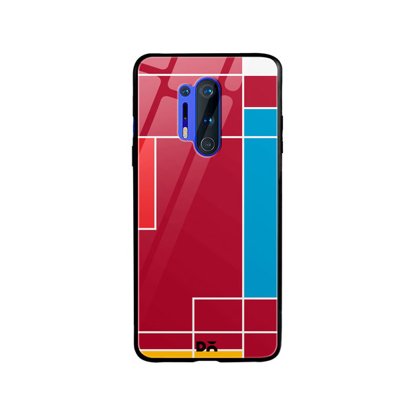 

DailyObjects Brick Red Blocks Glass Case Cover For OnePlus 8 Pro