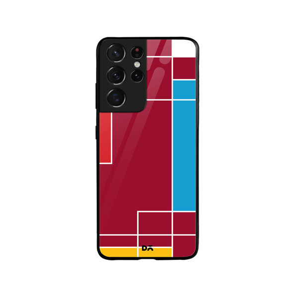 

DailyObjects Brick Red Blocks Glass Case Cover For Samsung Galaxy S21 Ultra
