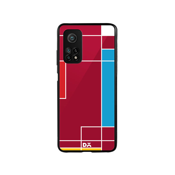 

DailyObjects Brick Red Blocks Glass Case Cover For Xiaomi Mi 10T