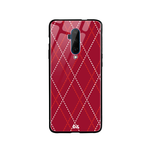 

DailyObjects Brick Red Diamond Rope Glass Case Cover For OnePlus 7T Pro