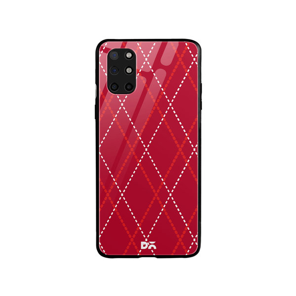 

DailyObjects Brick Red Diamond Rope Glass Case Cover For OnePlus 8T