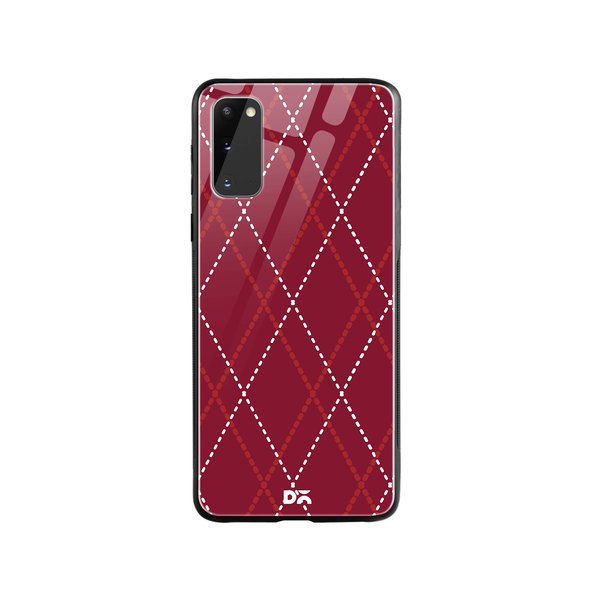 

DailyObjects Brick Red Diamond Rope Glass Case Cover For Samsung Galaxy S20