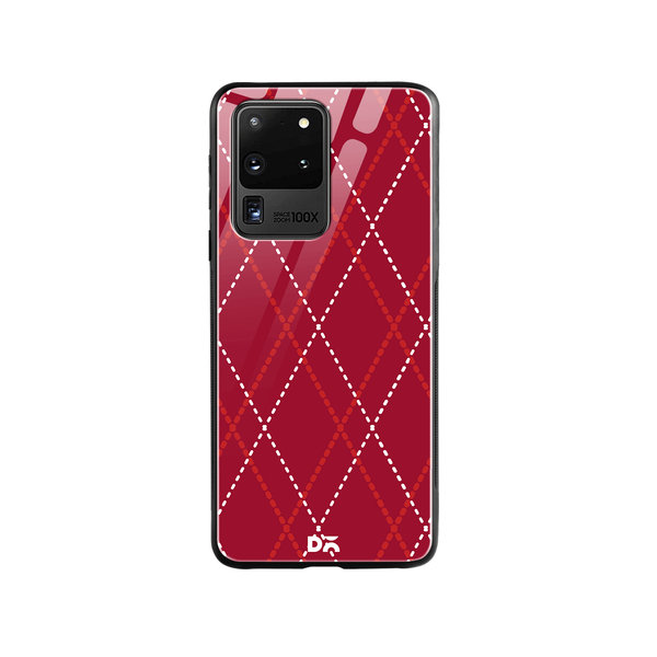 

DailyObjects Brick Red Diamond Rope Glass Case Cover For Samsung Galaxy S20 Ultra