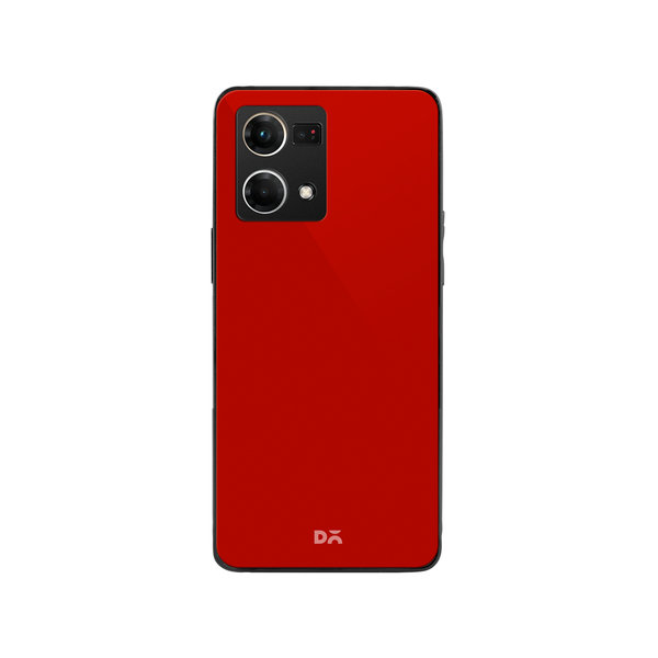 DailyObjects Bright Red Glass Case Cover For Oppo F21 Pro