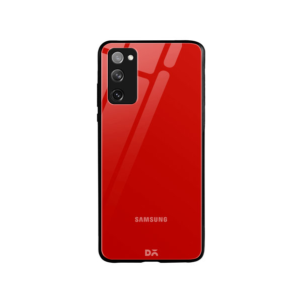 

DailyObjects Bright Red Glass Case Cover For Samsung Galaxy S20 FE