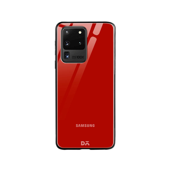 

DailyObjects Bright Red Glass Case Cover For Samsung Galaxy S20 Ultra