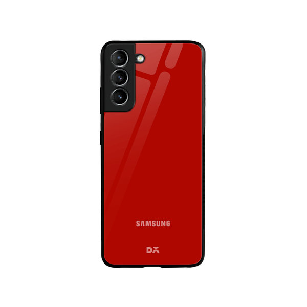 

DailyObjects Bright Red Glass Case Cover For Samsung Galaxy S21 FE