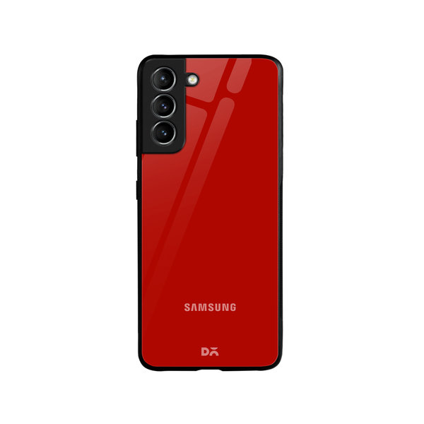 

DailyObjects Bright Red Glass Case Cover For Samsung Galaxy S21