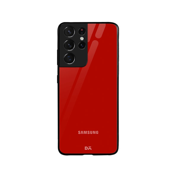 

DailyObjects Bright Red Glass Case Cover For Samsung Galaxy S21 Ultra