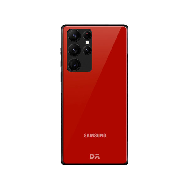 

DailyObjects Bright Red Glass Case Cover For Samsung Galaxy S22 Ultra