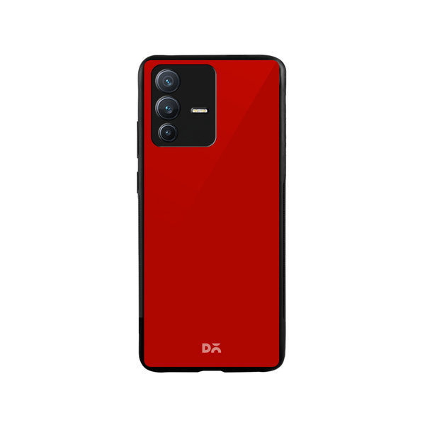 

DailyObjects Bright Red Glass Case Cover For Vivo V23