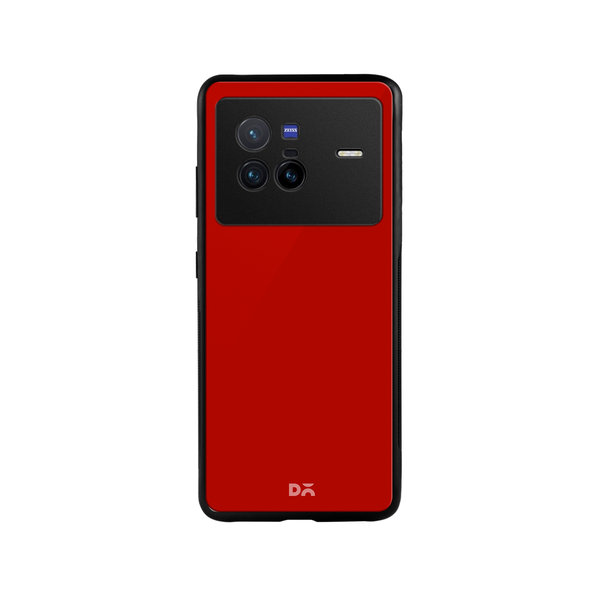 

DailyObjects Bright Red Glass Case Cover For Vivo X80