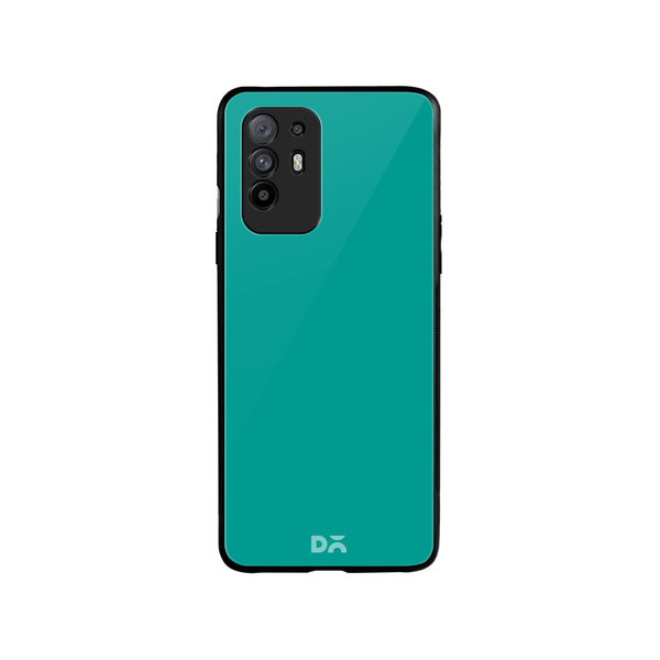 DailyObjects Bright Teal Glass Case Cover For Oppo F19 Pro Plus