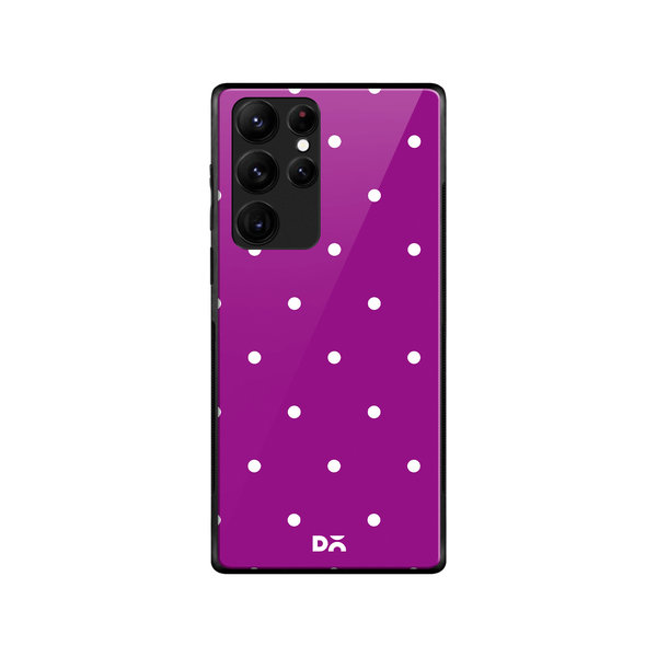 

DailyObjects Bubbles Violet Glass Case Cover For Samsung Galaxy S22 Ultra