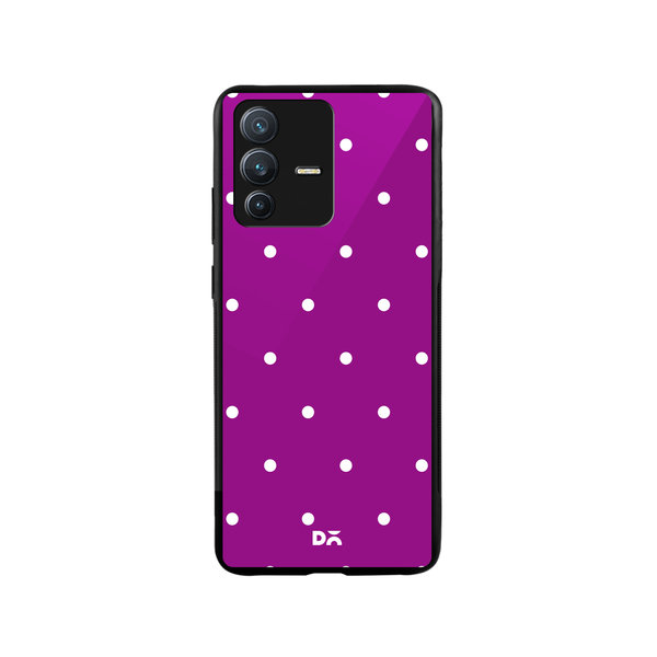

DailyObjects Bubbles Violet Glass Case Cover For Vivo V23