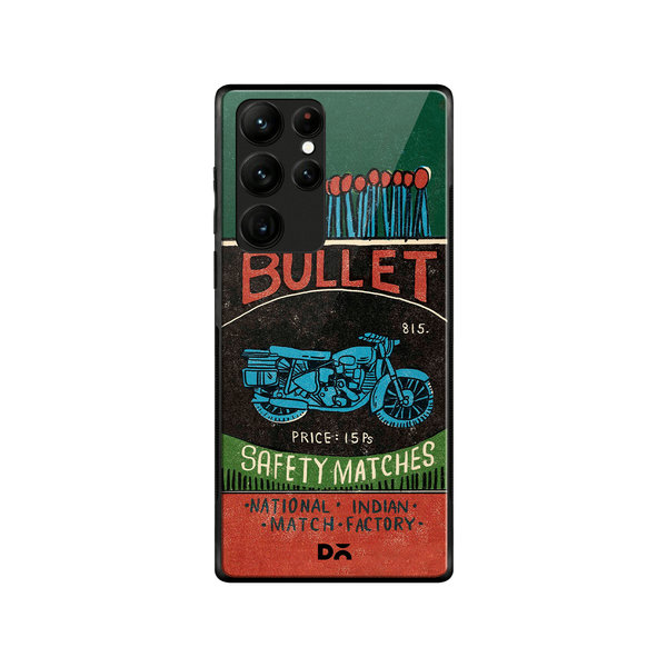 

DailyObjects Bullet Matchbox Glass Case Cover For Samsung Galaxy S22 Ultra