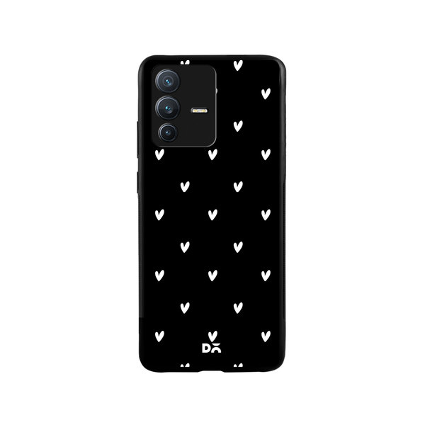 

DailyObjects Bundle Heart Achromatic Glass Case Cover For Vivo V23 Pro