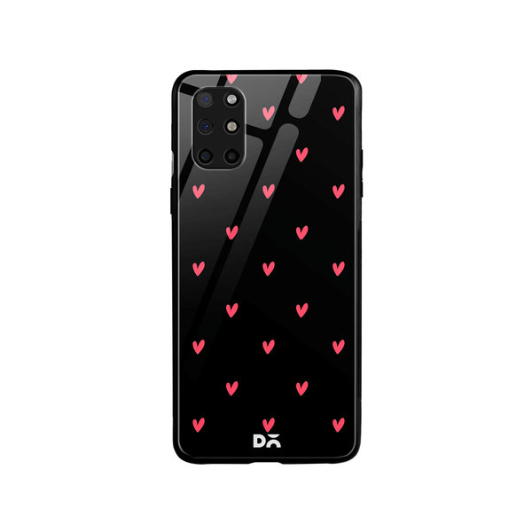 

DailyObjects Bundle Heart Black Glass Case Cover For OnePlus 8T