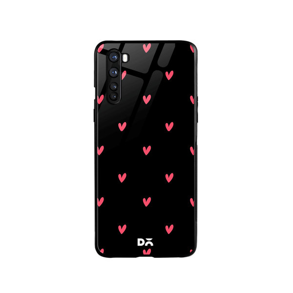 

DailyObjects Bundle Heart Black Glass Case Cover For OnePlus Nord