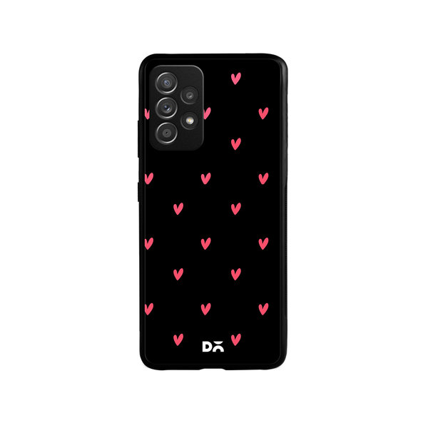 

DailyObjects Bundle Heart Black Glass Case Cover For Samsung Galaxy A52