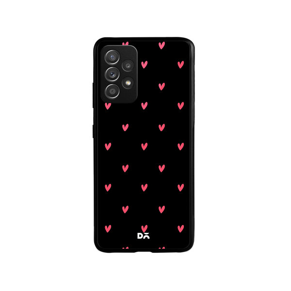 

DailyObjects Bundle Heart Black Glass Case Cover For Samsung Galaxy A53