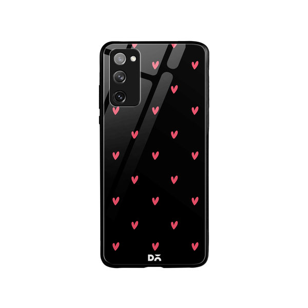 

DailyObjects Bundle Heart Black Glass Case Cover For Samsung Galaxy S20 FE