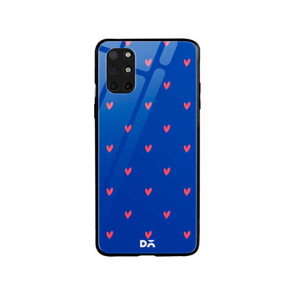 

DailyObjects Bundle Heart Blue Glass Case Cover For OnePlus 8T