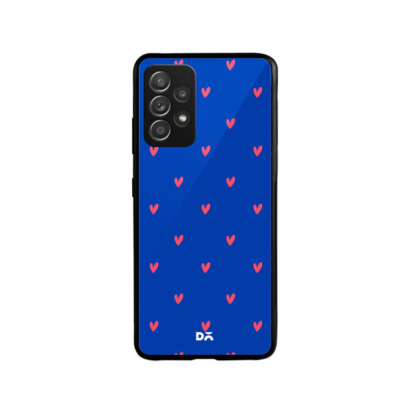

DailyObjects Bundle Heart Blue Glass Case Cover For Samsung Galaxy A73