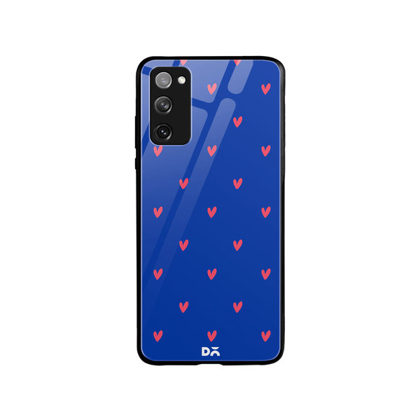 

DailyObjects Bundle Heart Blue Glass Case Cover For Samsung Galaxy S20 FE