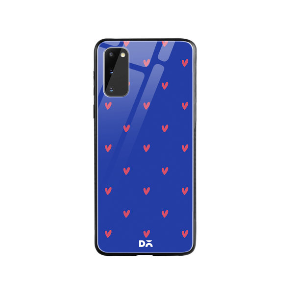 

DailyObjects Bundle Heart Blue Glass Case Cover For Samsung Galaxy S20