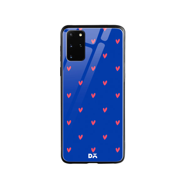 

DailyObjects Bundle Heart Blue Glass Case Cover For Samsung Galaxy S20 Plus